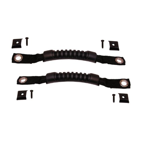 Rugged Ridge 11825.01 Door Pull Straps; 76-95 Jeep CJ/Wrangler YJ , Black