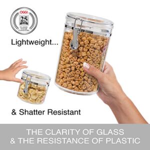 Oggi Clear Canister Food Storage Container Set, 4-Piece