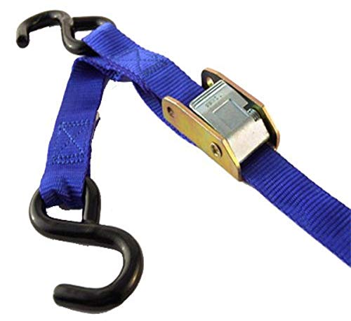 PROGRIP 412440 Light Duty Cargo Tie Down Strap with Polyester Webbing and Coated S-Hooks: Standard Cambuckle, 6' x 1" (Pack of 4)