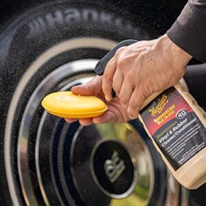 Meguiar's M4016 Mirror Glaze Vinyl & Rubber Cleaner/Conditioner, Restores Life and Color - 16 Oz Spray Bottle