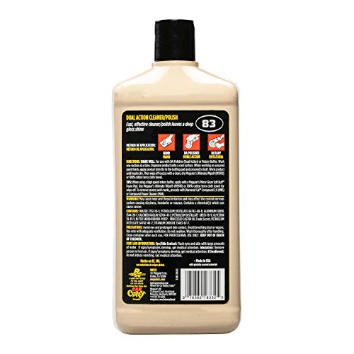 Meguiar's M8332 Mirror Glaze Dual Action Cleaner and Polish - 32 Oz Bottle