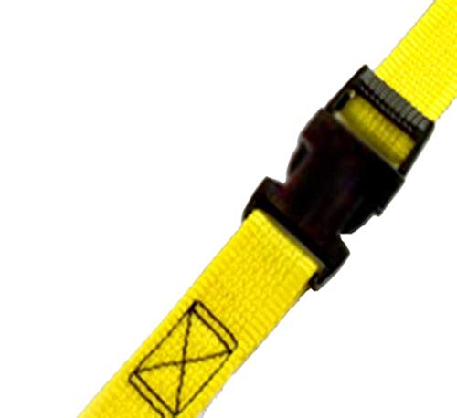 PROGRIP 502580 Light Duty Cargo Tie Down Lashing Strap with Yellow Webbing: Side Release Buckle, 9' x 1" (Pack of 2)