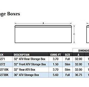 Lund 288271 Challenger Series Brite ATV Rear Storage Box , Black