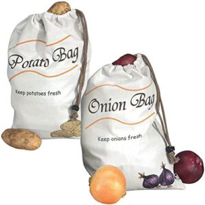 miles kimball potato & onion sprout-free vegetable storage bags – white