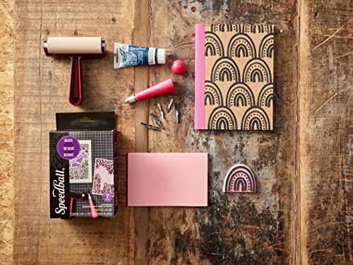 Speedball Super Value Block Printing Starter Kit – Includes Ink, Brayer, Lino Handle and Cutters, Speedy-Carve