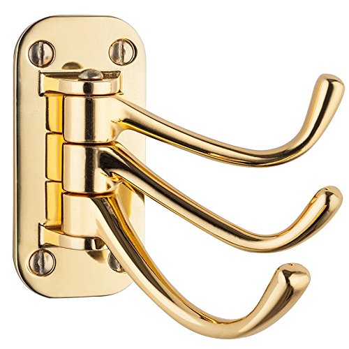 SMEDBO Triple Coat Hook 3 1/4", Polished Brass