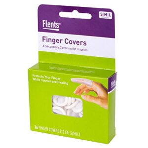 flents first aid finger cots, protects finger while healing from injury, 36 count