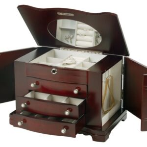 Mele Women's Rita Cherry Finish Jewelry Box Mahogany One Size