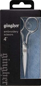 gingher inc classic 4″ embroidery scissors