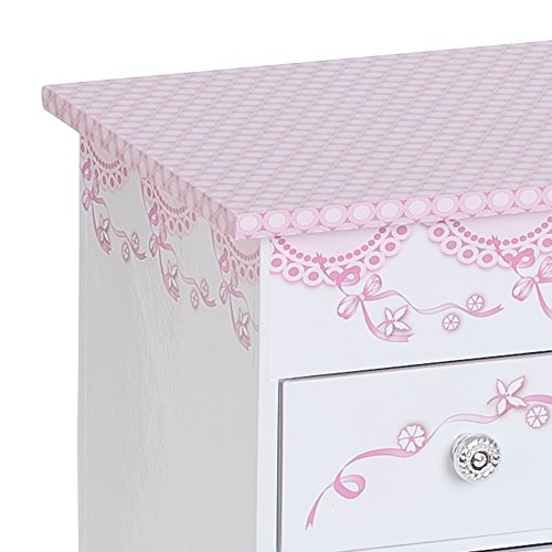 Mele & Co. Cristiana Girl's Musical Ballerina Jewelry Box (Ballet Slipper and Ribbon Design)