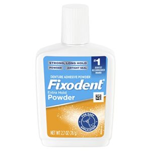 Fixodent Extra Hold Denture Adhesive Powder, 2.7 Ounce (Pack of 4)