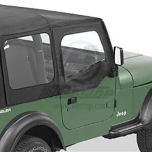 Bestop 53120-15 Black Denim Fabric Replacement Upper Door Skin Set for 88-95 Wrangler YJ