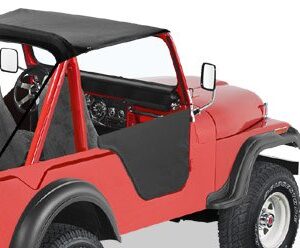 Bestop 5302501 Black Lower Fabric Half Doors for 1955-1975 M38A1/CJ5/CJ6