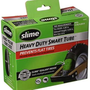 Slime 30012 Inner Tube for wheelbarrows, Lawn Mowers, Trailers, Tractors, Golf Carts, 4-Wheelers and More, Extra Strong, Includes Self-Sealing Sealant, Heavy Duty, Replacement, 4.80/4.0-8"