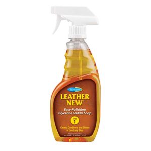 farnam leather new easy-polishing glycerine saddle soap and leather saddle cleaner, protects and preserves leather, cleans, conditions and polishes, 16 oz.