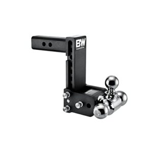 b&w trailer hitches tow & stow adjustable trailer hitch ball mount – fits 2″ receiver, tri-ball (1-7/8″ x 2″ x 2-5/16″), 7″ drop, 10,000 gtw – ts10049b