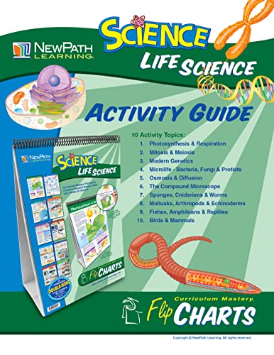 NewPath Learning 10 Piece Mastering Middle School Life Science Curriculum Mastery Flip Chart Set, Grade 5-9 Multi, 12 L X 18 W in