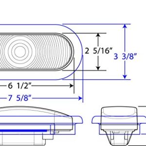 Optronics ST70RK 6" Oval Stop/Turn/Tail Light, Red