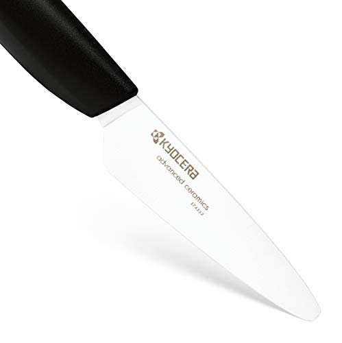 Kyocera Advanced Ceramic Revolution Series 3-inch Paring Knife, Black Handle, White Blade