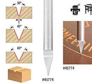 Amana Tool - 45771 Solid Carbide 30° Engraving 0.005 Tip Width x 1/4" Shank Sign