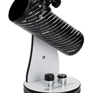 Celestron – 76mm Classic FirstScope – Compact and Portable Tabletop Dobsonian Telescope – Ideal Telescope for Beginners – Features Notable Astronomers and Scientists – BONUS Astronomy Software Package