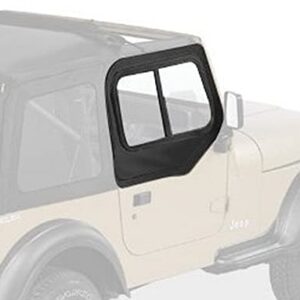 Bestop 5178615 Black Denim Upper Door Sliders for 1988-1995 Wrangler w/Rounded Rear Upper Corner