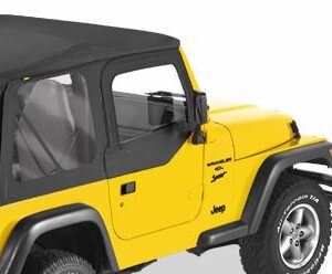 Bestop 5179035 Black Diamond Upper Fabric Half Doors for 1997-2006 Wrangler