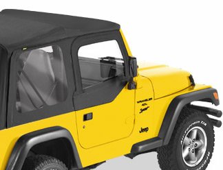 Bestop 5179035 Black Diamond Upper Fabric Half Doors for 1997-2006 Wrangler