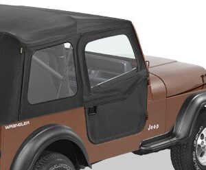 Bestop 5178315 Black Denim 2-Piece Fabric Doors for 1980-1995 CJ7 & Wrangler