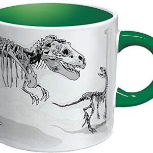 The Unemployed Philosophers Guild Disappearing Dino Mug - Heat Sensitive Color Changing Coffee Mug - Add Hot Liquid and Watch Dinosaurs Turn to Fossils