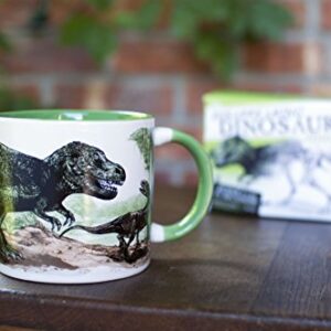 The Unemployed Philosophers Guild Disappearing Dino Mug - Heat Sensitive Color Changing Coffee Mug - Add Hot Liquid and Watch Dinosaurs Turn to Fossils