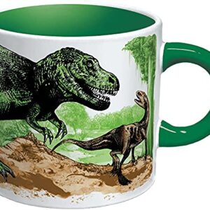 The Unemployed Philosophers Guild Disappearing Dino Mug - Heat Sensitive Color Changing Coffee Mug - Add Hot Liquid and Watch Dinosaurs Turn to Fossils