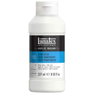 liquitex professional gesso surface prep medium, 237ml (8.0 oz), clear