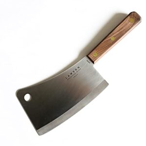 lamson meat cleaver, with riveted walnut handle, stainless steel, 12″