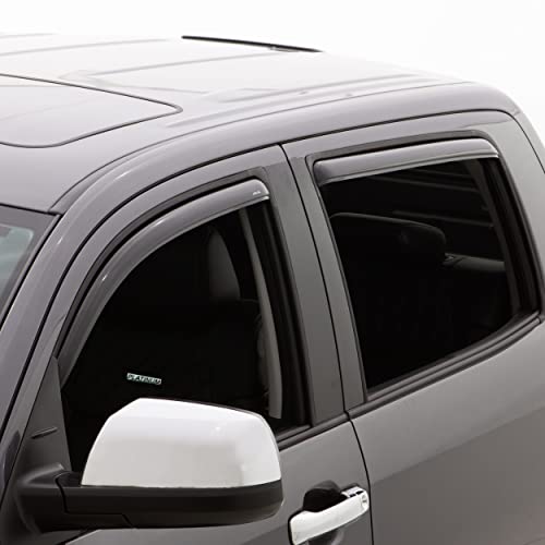 Auto Ventshade [AVS] In-Channel Ventvisor / Rain Guards | Smoke, 4pc | 194515 | Fits 2007-2013 Chevy Silverado 1500/Avalanche/GMC Sierra 1500/07-14 Silverado/Sierra 2500HD-3500HD Crew/07-14 YukonXL