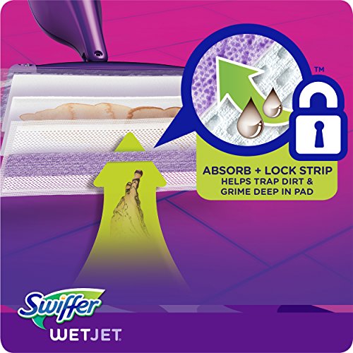 Swiffer WetJet Hardwood Floor Cleaner Spray Mop Pad Refill, Multi Surface, 24 Count