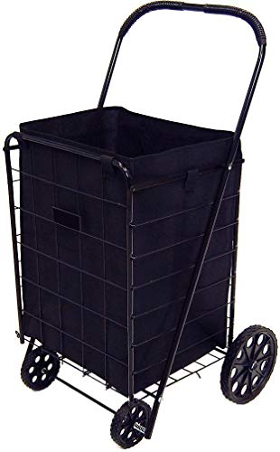 PrimeTrendz Shopping Cart Liner 18" X 15" X 24" | BLACK | Square Bottom Fits Snugly Into a Standard Shopping Cart | (This listing is for the Liner Only, Shopping Cart not included)