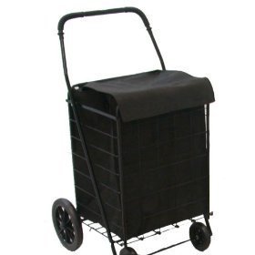 PrimeTrendz Shopping Cart Liner 18" X 15" X 24" | BLACK | Square Bottom Fits Snugly Into a Standard Shopping Cart | (This listing is for the Liner Only, Shopping Cart not included)