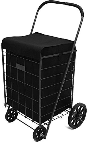 PrimeTrendz Shopping Cart Liner 18" X 15" X 24" | BLACK | Square Bottom Fits Snugly Into a Standard Shopping Cart | (This listing is for the Liner Only, Shopping Cart not included)