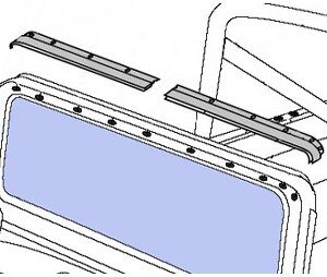 Bestop 5120601 Windshield Channel for 1966-1977 Ford Bronco