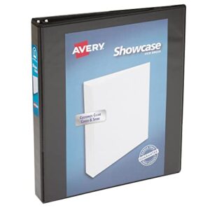 Avery Economy Showcase View Binder with 1-Inch Round Ring, Black, One Binder (19600)