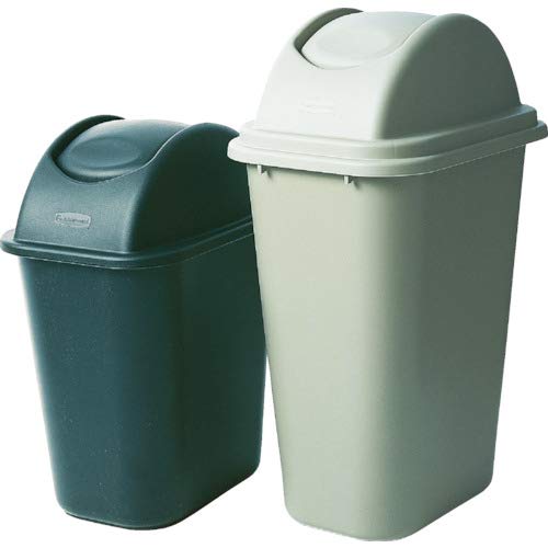 Rubbermaid Commercial FG306700BEIG Untouchable Polypropylene Top for Large Trash Cans, Beige