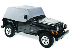 pavement ends by bestop 41728-09 charcoal canopy cover for 1992-1995 wrangler yj, grey