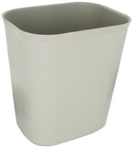 rubbermaid commercial fg254100gray thermoset polyester fire-resistant wastebasket, gray