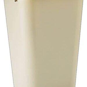 Rubbermaid Commercial 295700Bg Deskside Plastic Wastebasket Rectangular 10 1/4 Gal Beige