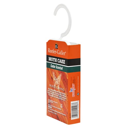 Reefer-Galler Cedar Moth Cake (1) Kills Clothes Moths, Carpet Beetles, and Eggs and Larvae