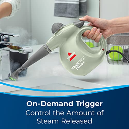 BISSELL SteamShot Deluxe Hard Surface Steam Cleaner with Natural Sanitization, Multi-Surface Tools Included to Remove Dirt, Grime, Grease, and More, 39N7A