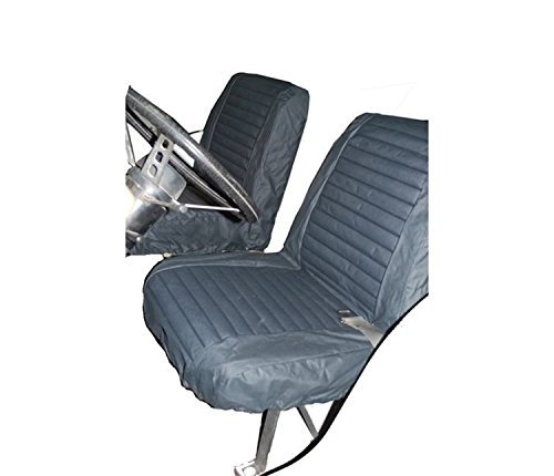 Bestop 2922515 Black Denim Seat Covers for Front Low-Back Bucket Seats - Jeep 1965-1979 CJ5, 1976-1980 CJ7; Sold as Pair; Fit Factory Seats