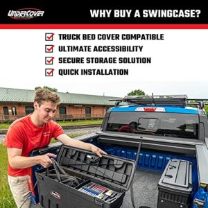 UnderCover SwingCase Truck Bed Storage Box | SC401D | Fits 2005 - 2022 Toyota Tacoma Drivers Side - Will not fit 2019-2021 without storage box , Black