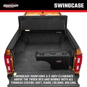 UnderCover SwingCase Truck Bed Storage Box | SC401D | Fits 2005 - 2022 Toyota Tacoma Drivers Side - Will not fit 2019-2021 without storage box , Black